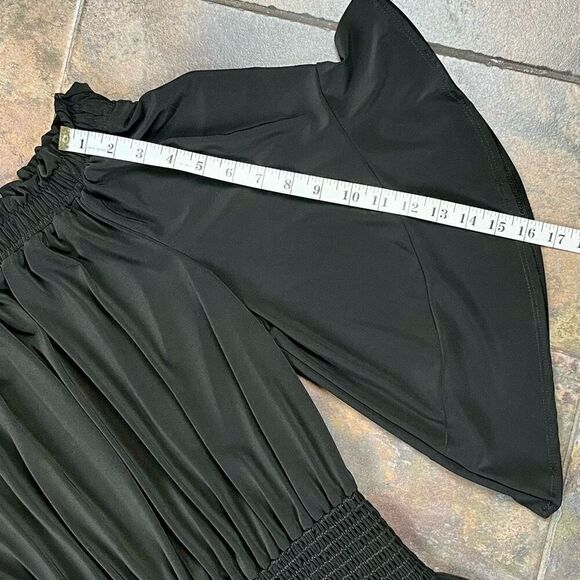 Ashley Stewart Black Off The Shoulder Blouson Dress 22/24 - Picture 5 of 10